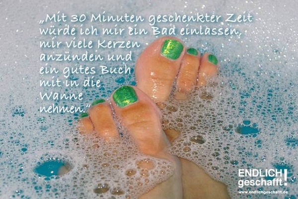 30 Minuten fuer ein Bad