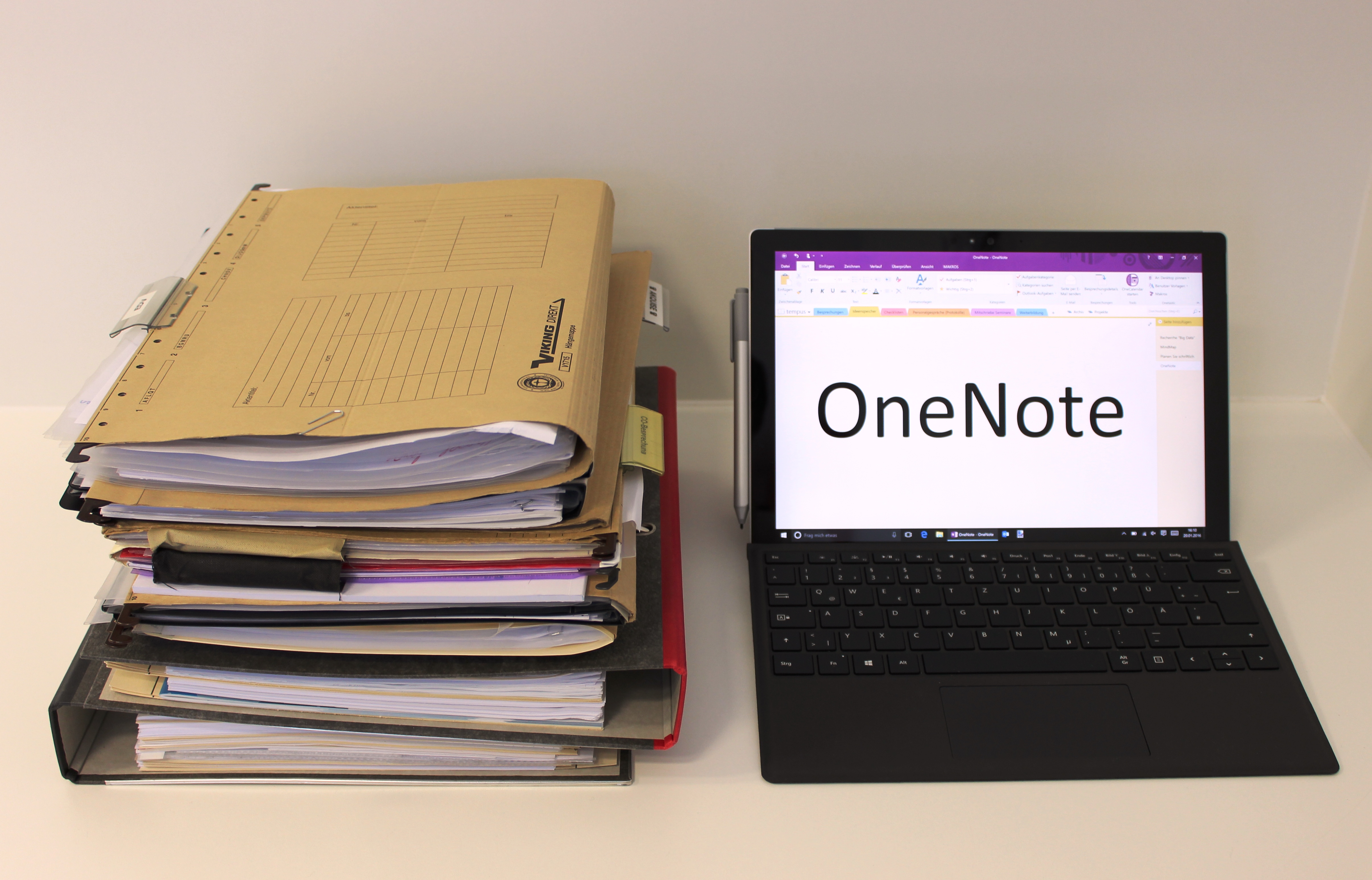 Das digitale Notizbuch OneNote ist der klassischen Papierablage in vielen Bereichen deutlich überlegen