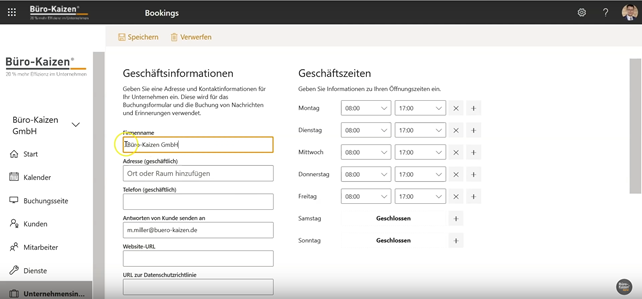 Microsoft Bookings - Anleitung für den Online-Buchungskalender - Bild 2