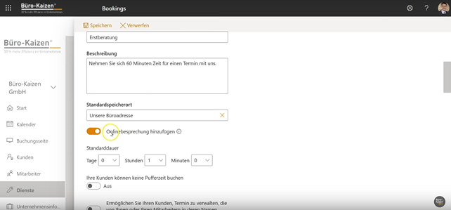 Microsoft Bookings - Anleitung für den Online-Buchungskalender - Bild 3