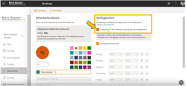 Microsoft Bookings - Anleitung für den Online-Buchungskalender - Bild 5