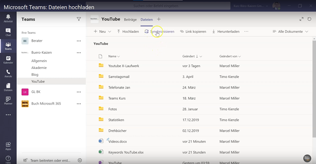 Microsoft Teams Dateien hochladen - Anleitung Bild 3