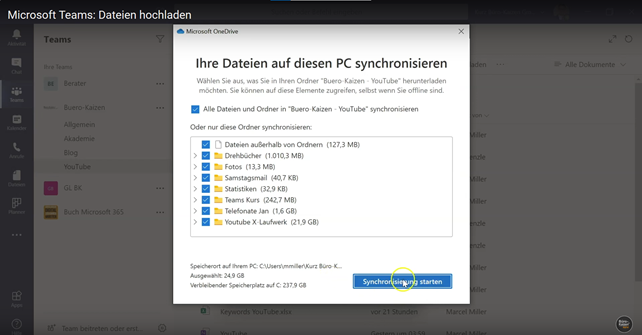 Microsoft Teams Dateien hochladen - Anleitung Bild 4