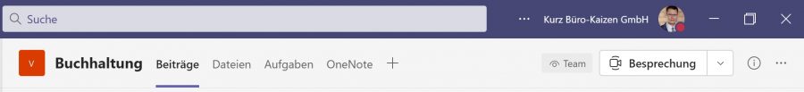 Einem Microsoft Teams Kanal können weitere Registerkarten (Programme) hinzugefügt werden