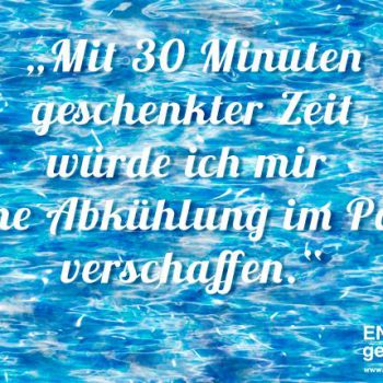 Abkühlung im Pool