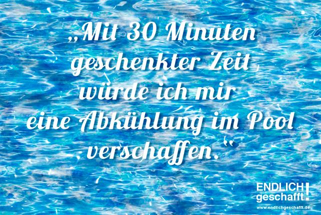 Abkühlung im Pool