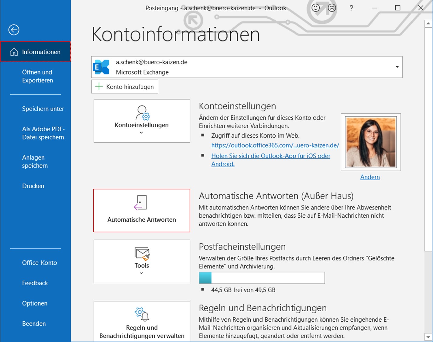 Outlook Beginnen Sie Alle Ihre Antworten Mit Outlook automatische Antwort/Autoresponder einrichten
