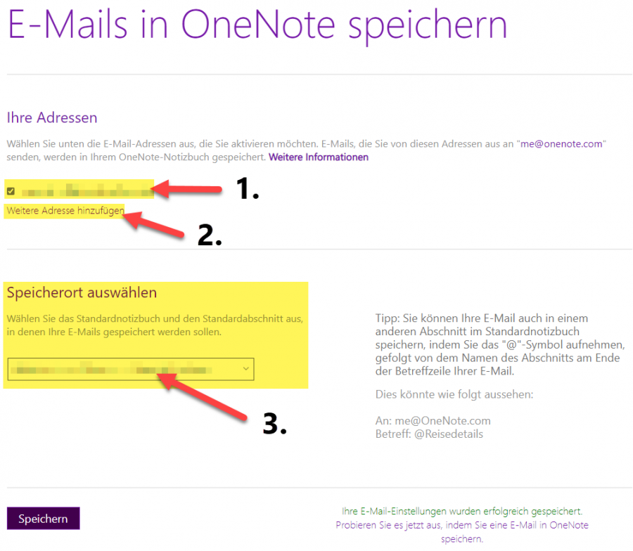 an-onenote-senden-konfiguration-emailadresse-und-speicherort
