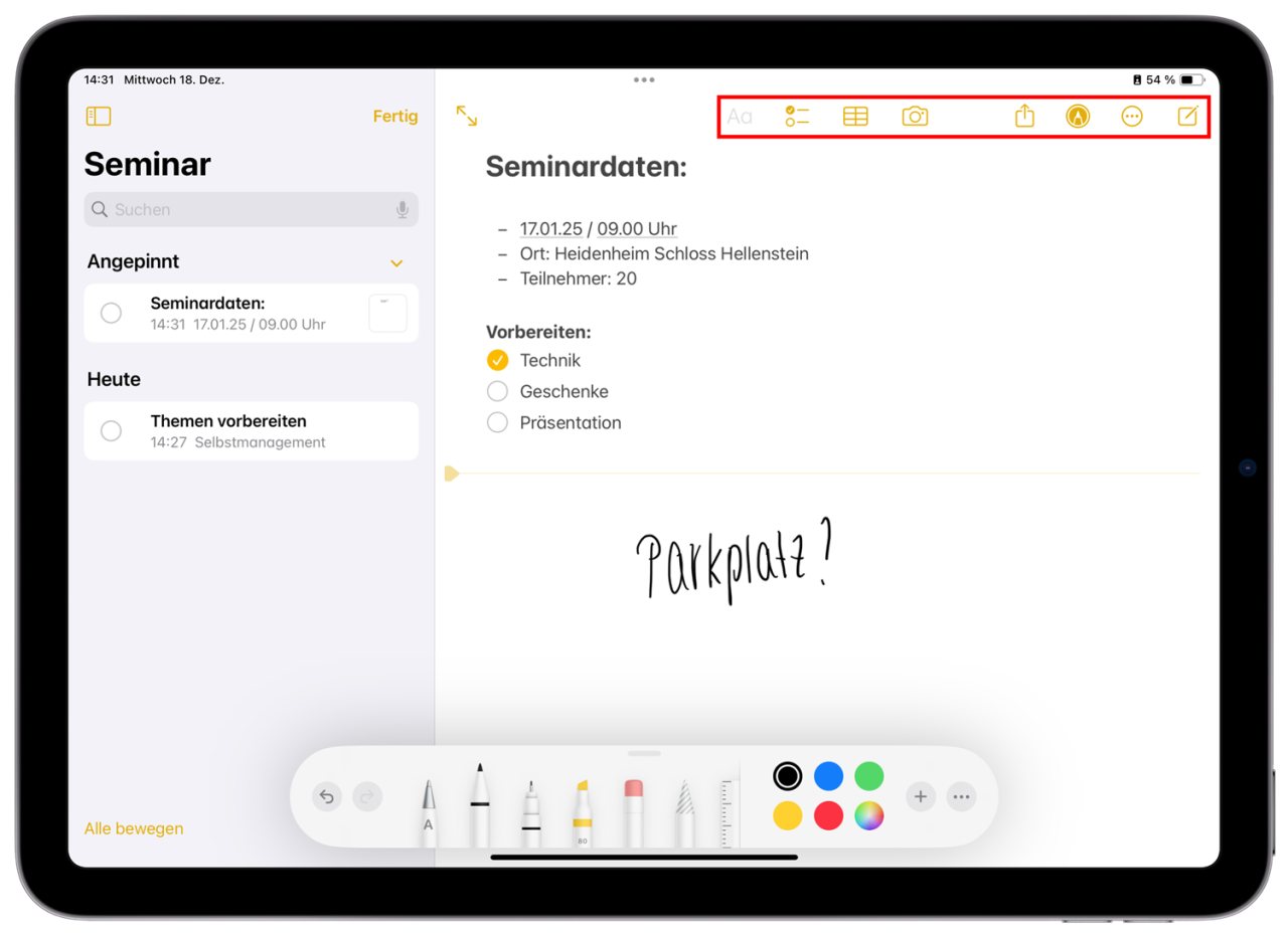 Notizen Iphone Teilen Und Gemeinsam Bearbeiten www.buero-kaizen.de
