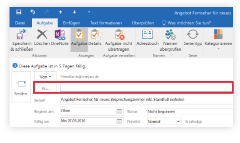 Aufgabenplaner nutzen und Aufgaben weiterleiten