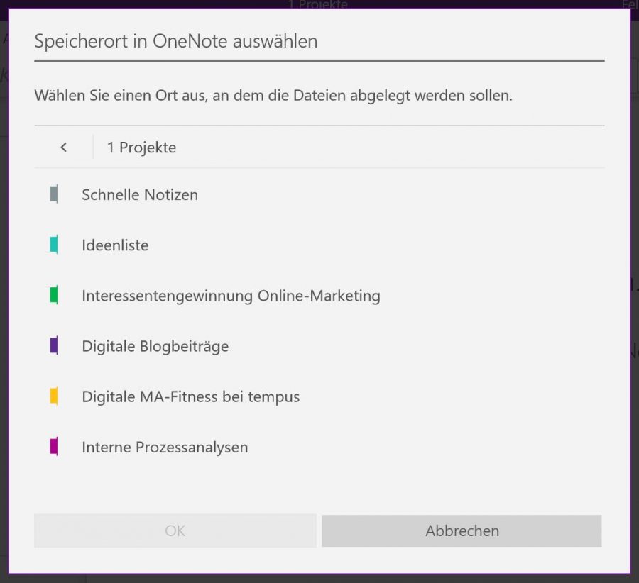 ausdruck-in-one-note