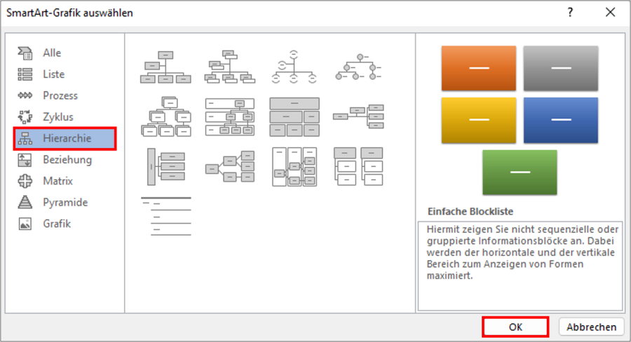 In Microsoft Word können Sie mit den Baumdiagramm-Vorlagen Ihre Prozesse/Abläufe einfach abbilden. 