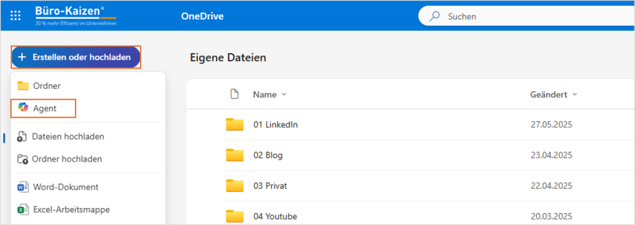 Copilot Agent OneDrive