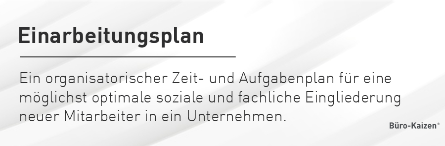 Definition Einarbeitungsplan