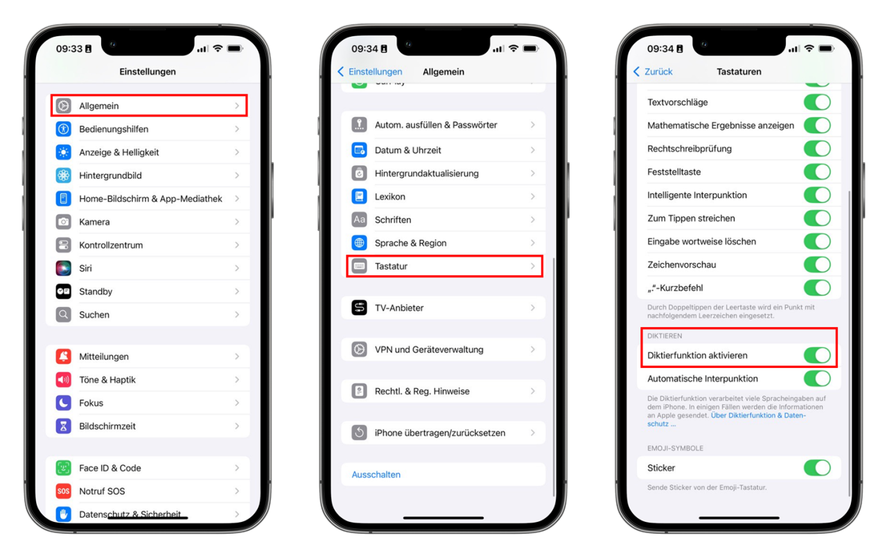 Iphone Diktierfunktion Geht Nicht