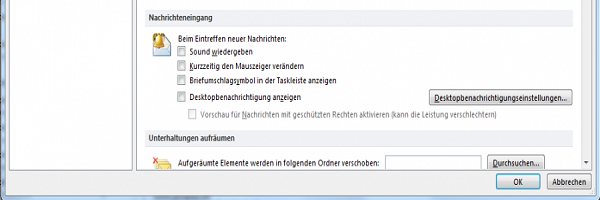 Einstellungen gegen Signale bei E-Mail-Fluten