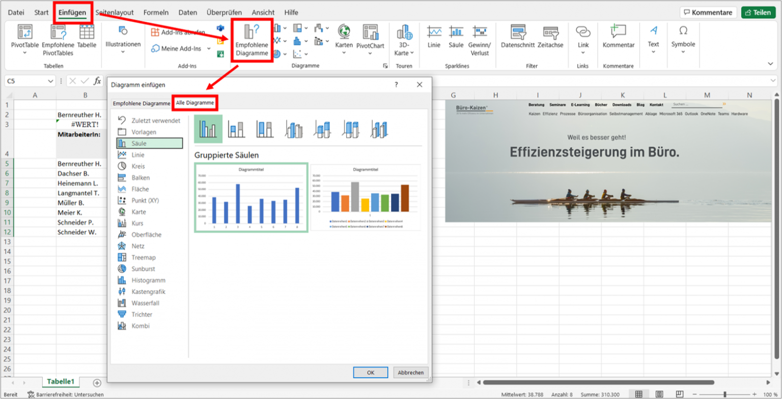 Excel Diagramm erstellen Diagrammtypen, Vorlagen und Anleitung
