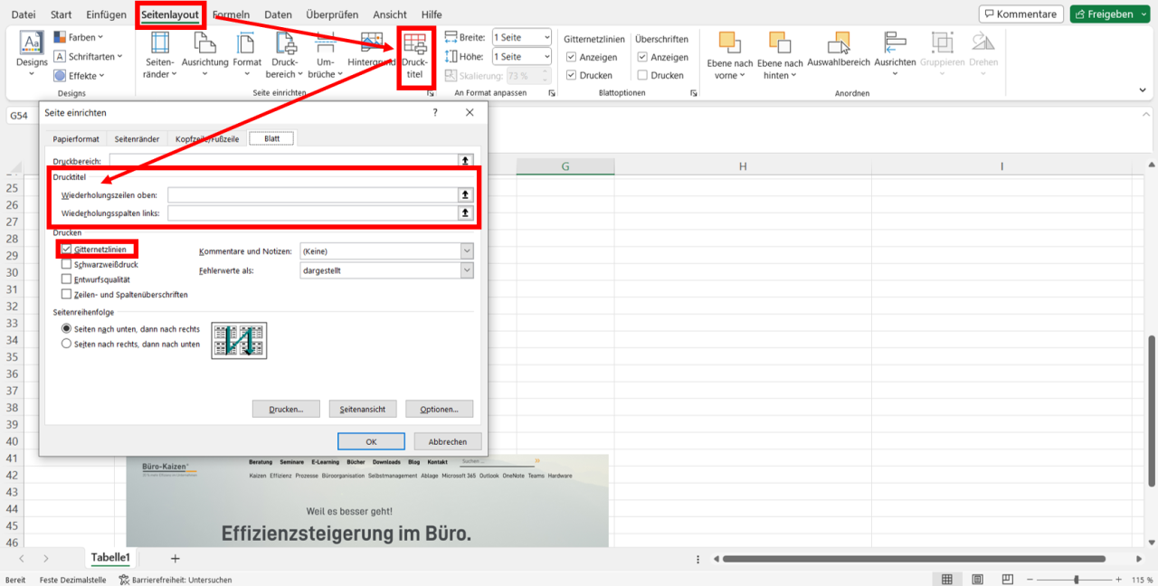 Excel Druckbereich festlegen Alle Möglichkeiten einfach erklärt