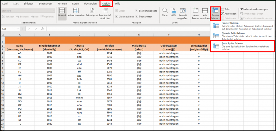 Excel Zeile Und Spalte Gleichzeitig Fixieren Excel Zeile fixieren – so geht´s [Schritt-für-Schritt Anleitung]