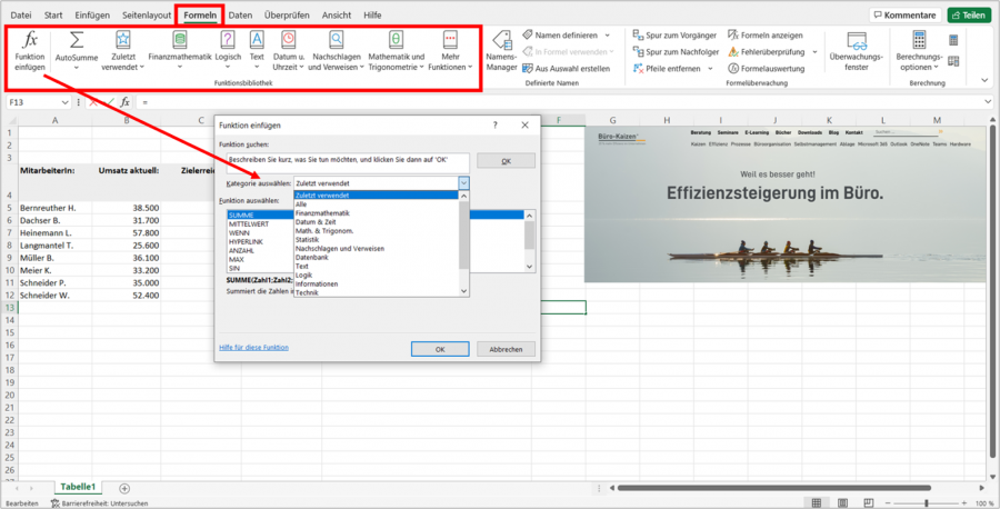 Excel Formeln: Übersicht & Unterschied zu Funktionen