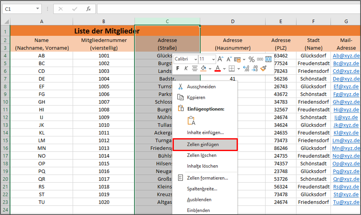 excel-spalte-einfuegen