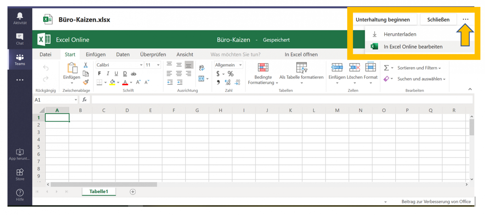 Gleichzeitiges Eingeben Von Daten In Mehrere Arbeitsblätter Microsoft Excel gleichzeitig bearbeiten (in Microsoft Teams)