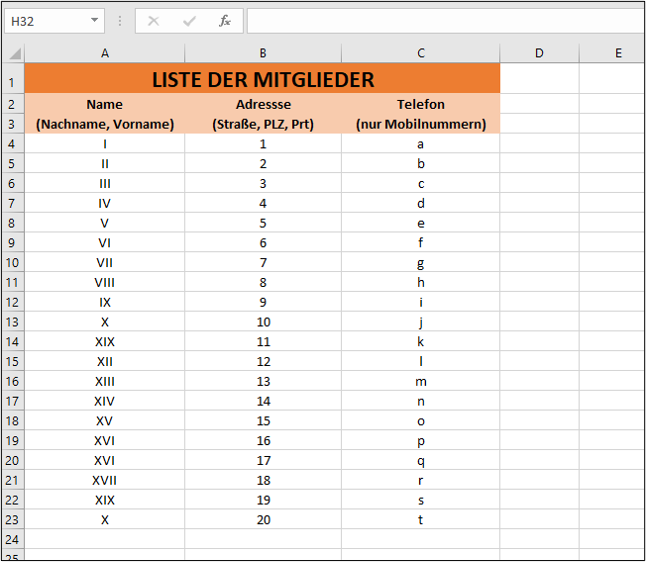 excel-tabelle-kurz