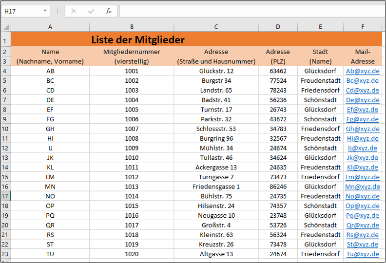 excel-tabelle-uebersichtlich