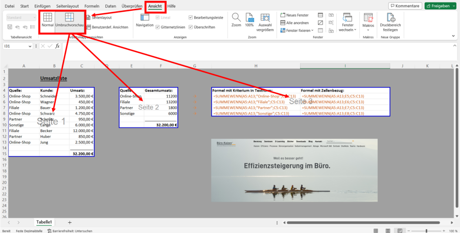 Excel Mehrere Druckbereiche Auf Einer Seite Drucken Excel Druckbereich festlegen: Alle Möglichkeiten einfach erklärt