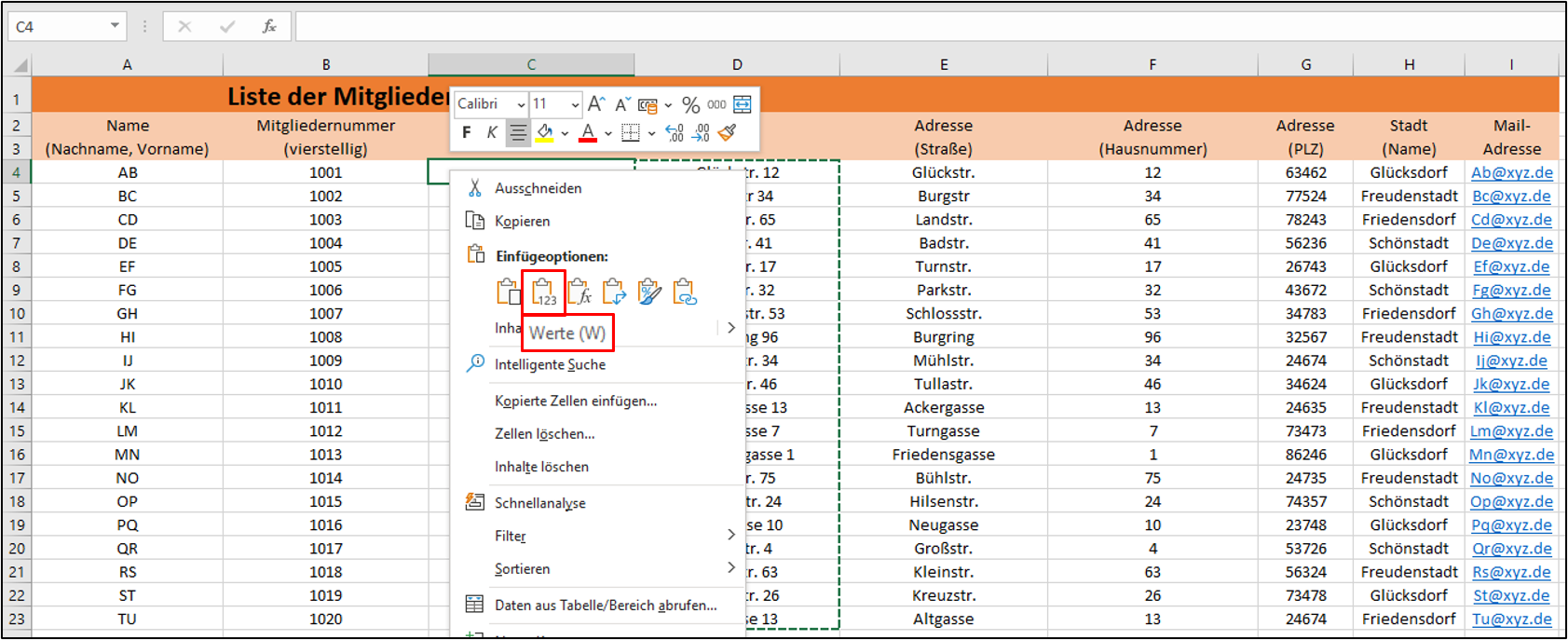 excel-werte-einfuegen