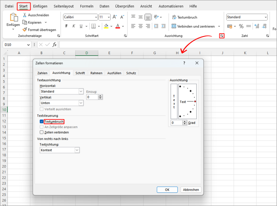 Bei Excel In Einer Zeile Untereinander Schreiben www.buero-kaizen.de