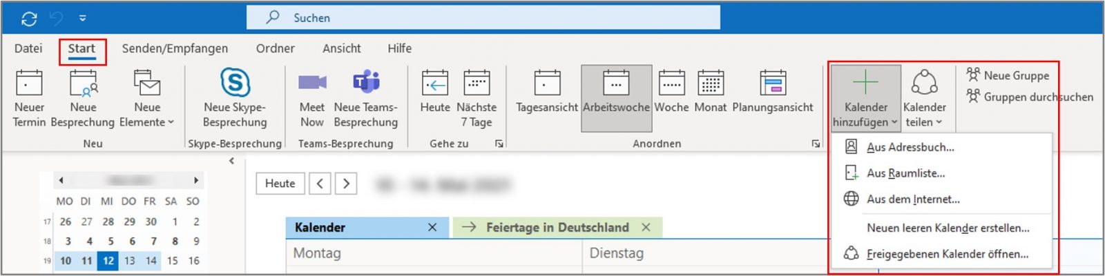 Outlook Kalender an Kollegen freigeben und einbinden