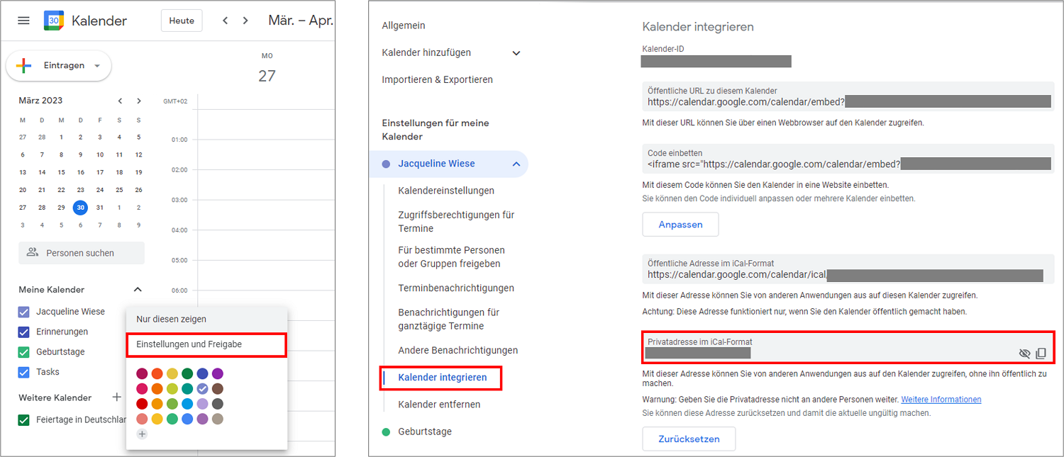 Google Kalender mit Outlook synchronisieren durch Google-Kalender-Abonnierung