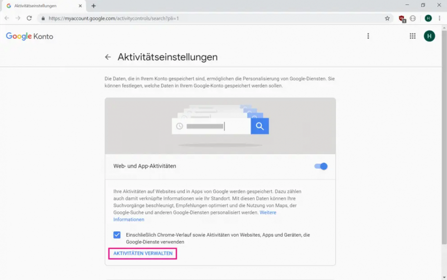 google-verlauf-auf-ipad-loeschen-einstellungen-aktivitäten-verwalten