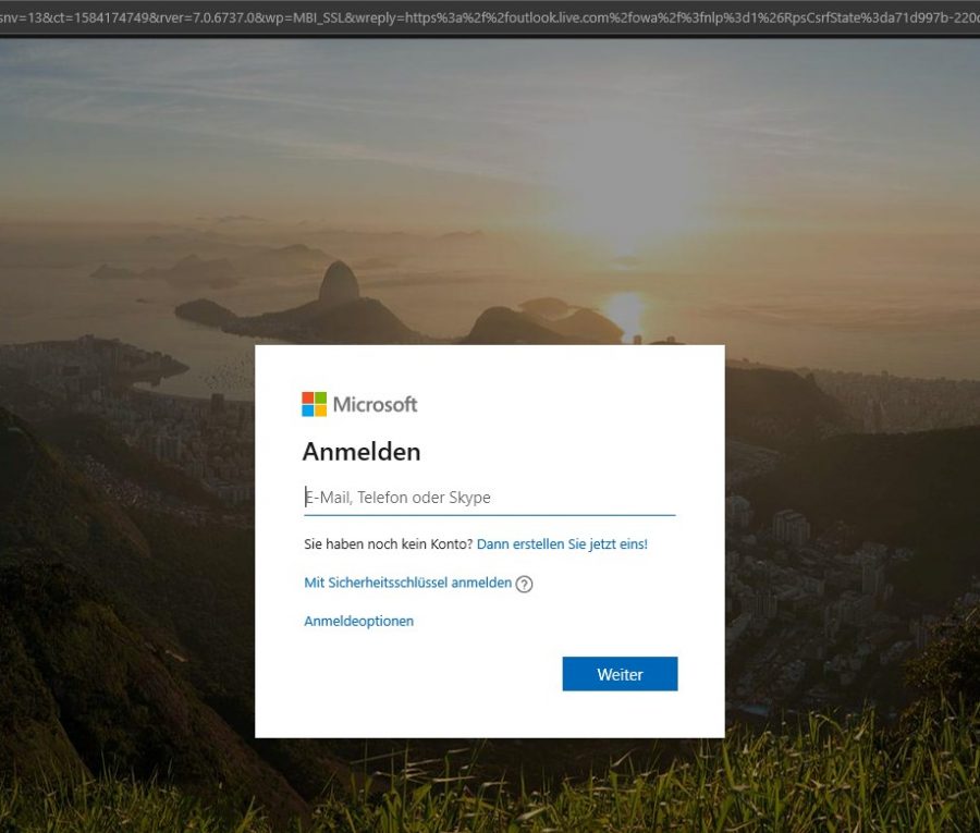 hotmail-posteingang-oeffnen-mit-outlook-anmeldebildschirm