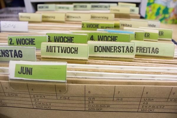 Hängeregister im Büro als Ablagesystem