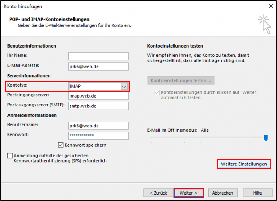 imap-konto-einrichten