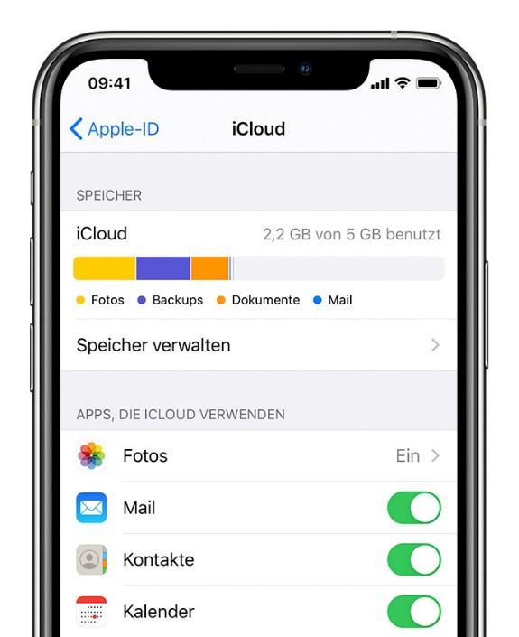 iphone-cloud-apps-auswaehlen