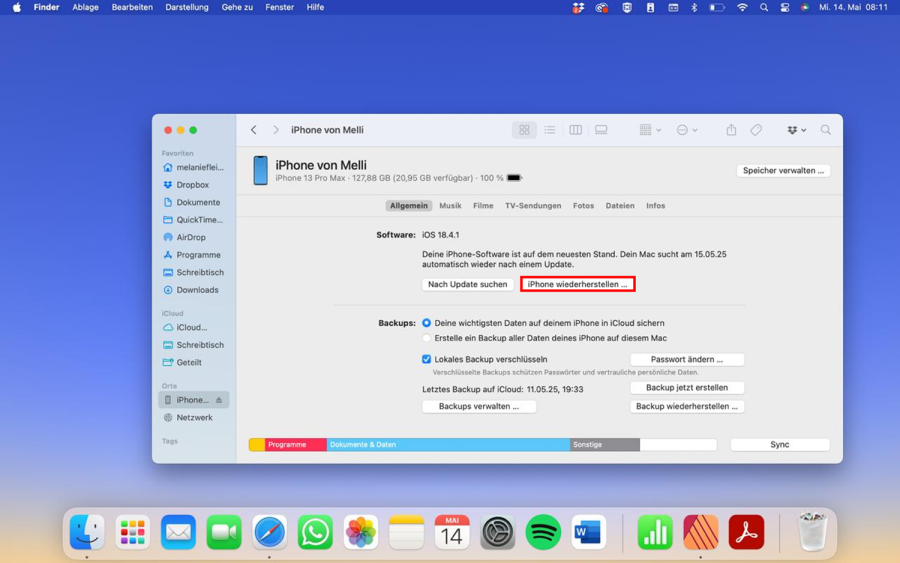 iPhone deaktiviert mit iTunes verbinden Wiederherstellen