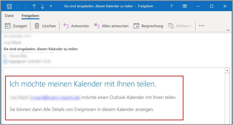 Outlook Kalender an Kollegen freigeben und einbinden
