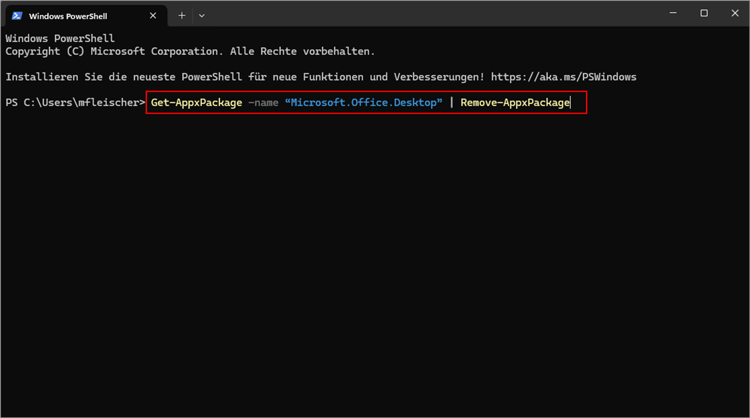 Microsoft 365 installieren und deinstalliseren PowerShell