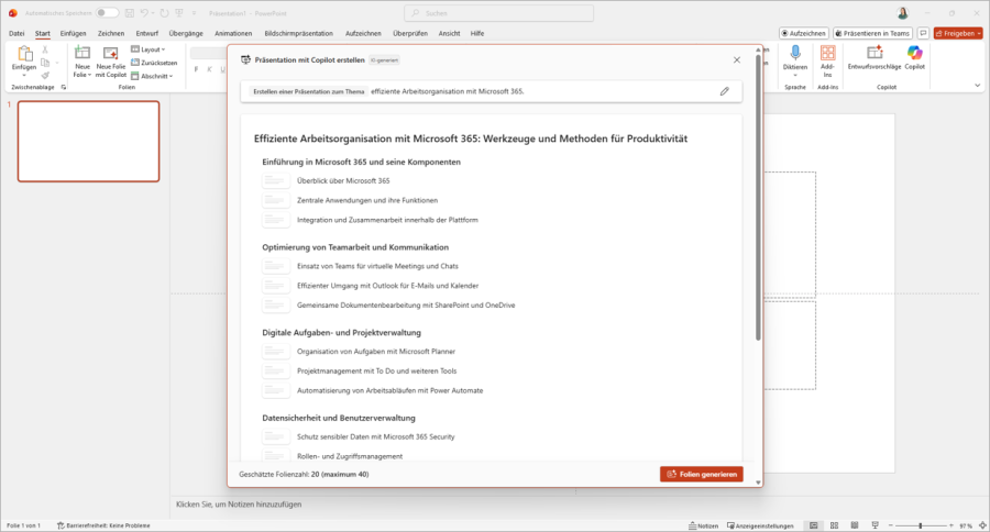 Microsoft Copilot in PowerPoint