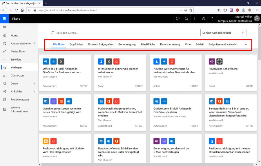 microsoft-flow-themenbereiche