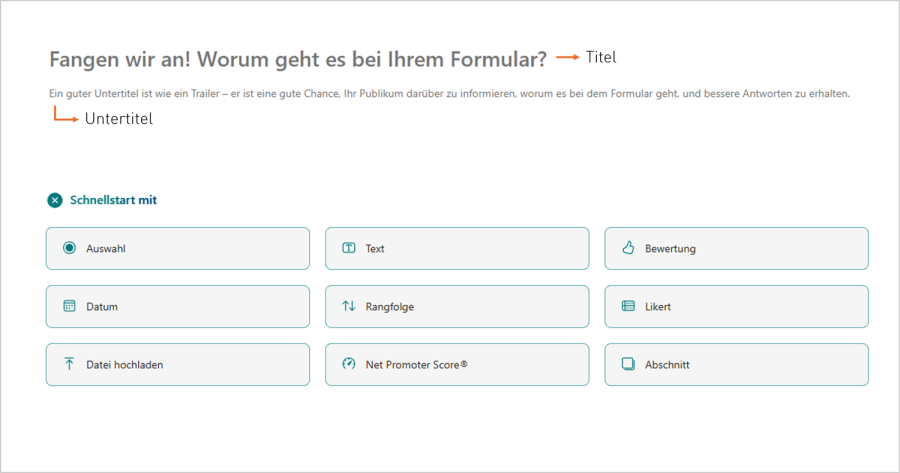 Microsoft Forms Antwortoptionen Fragefelder