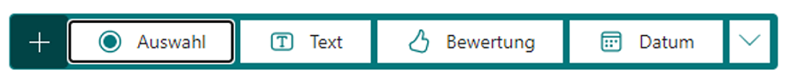 Microsoft Forms Fragetypen