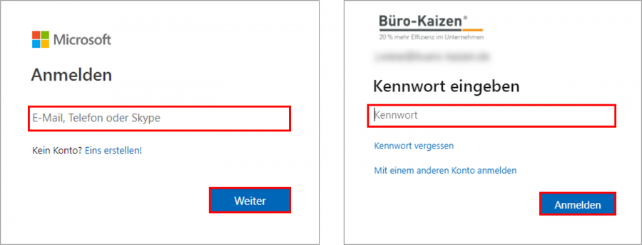 Um Präsentationen, etc. in Microsoft Sway zu erstellen, müssen Sie sich mit Ihrem Microsoft-Konto anmelden.