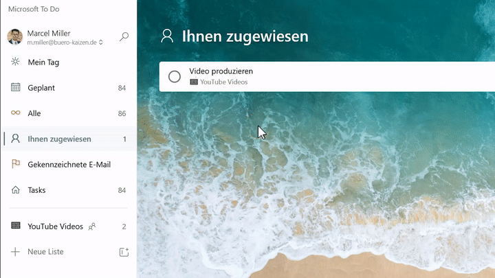 In Microsoft To Do können Sie Ihr Aufgabenmanagement etablieren.