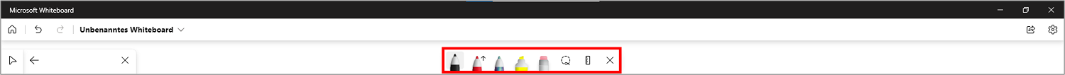In der Microsoft Whiteboard-App haben Sie verschiedene Eingabemöglichkeiten.