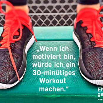 Motiviert für ein Workout