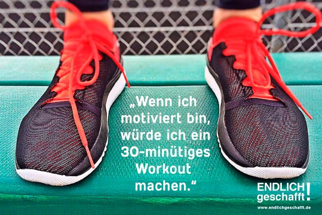 Motiviert für ein Workout